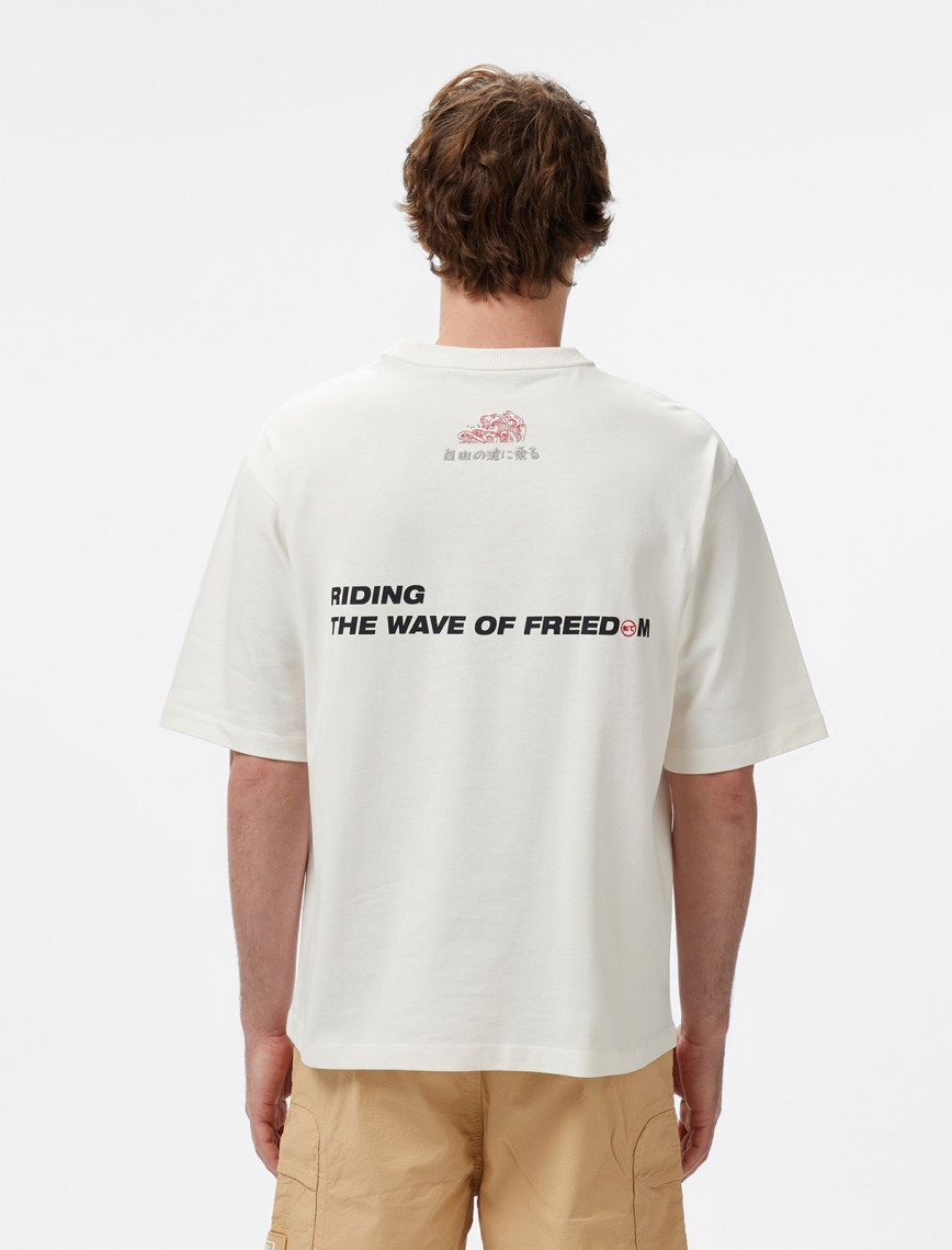 UNITED4 Mizuho Erkek Krem T-Shirt UNITED4 Mizuho Erkek Krem T-Shirt