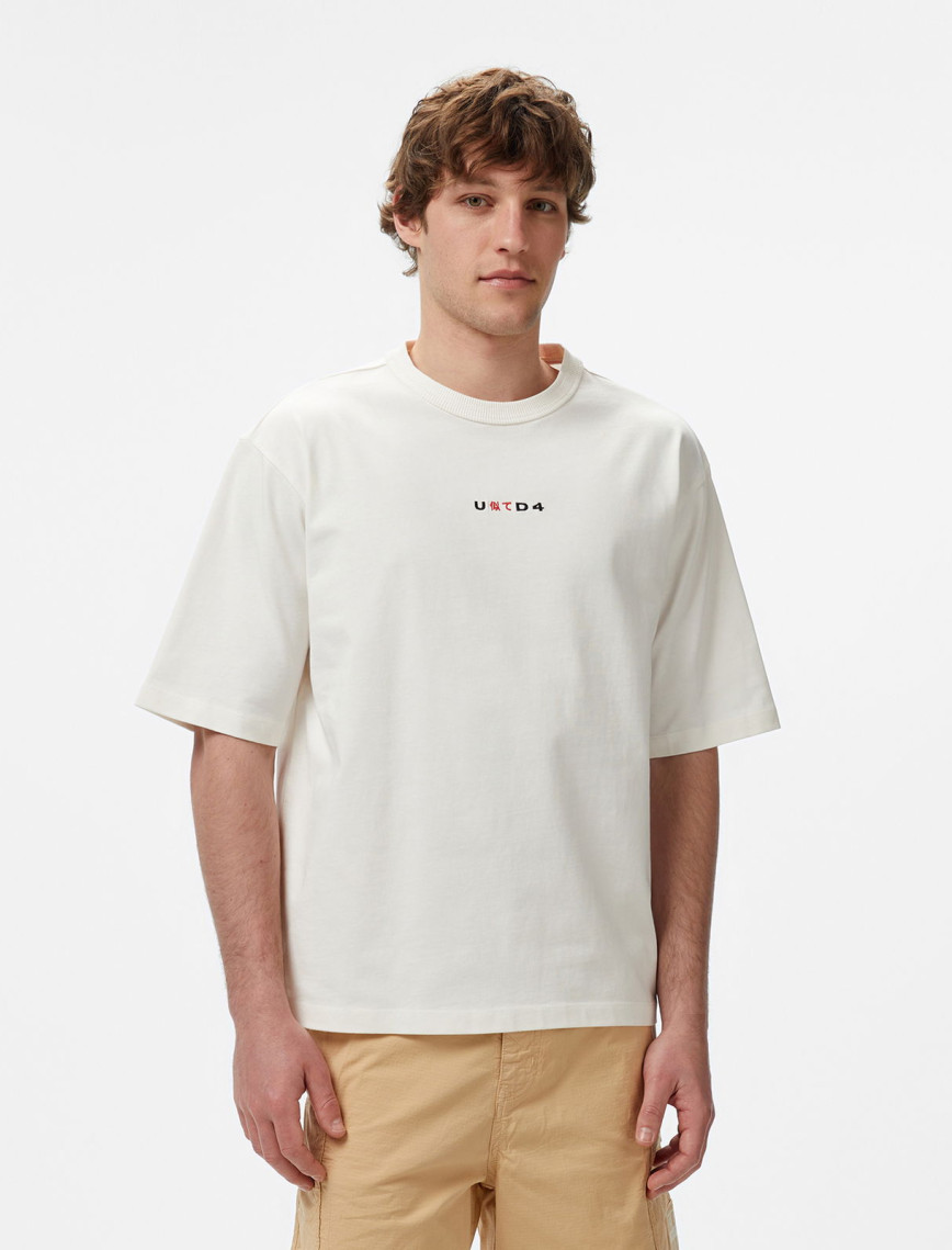 UNITED4 Mizuho Erkek Krem T-Shirt UNITED4 Mizuho Erkek Krem T-Shirt