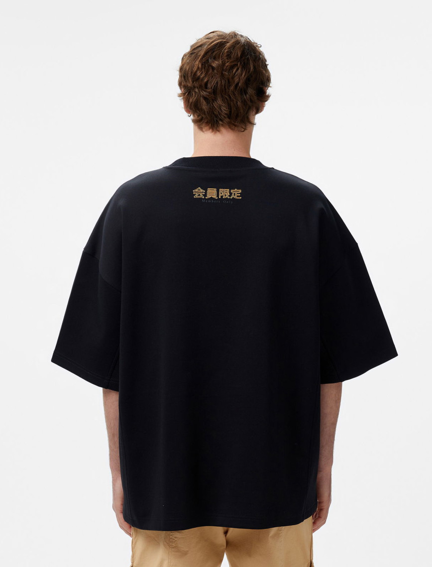 UNITED4 Kiyo Erkek Siyah T-Shirt UNITED4 Kiyo Erkek Siyah T-Shirt