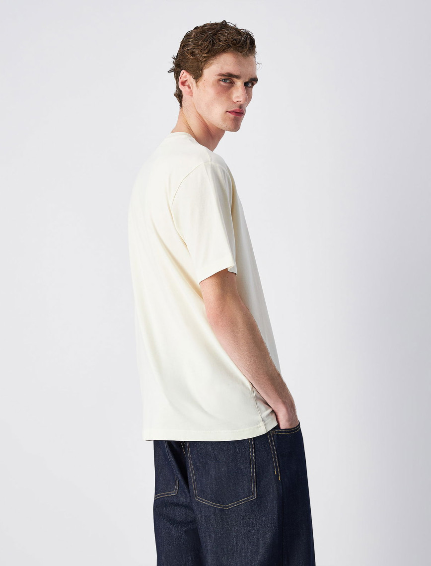 Champion SS Erkek Bej T-Shirt Champion SS Erkek Bej T-Shirt