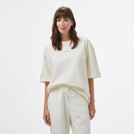 UNITED4 Kadın Krem T-Shirt UNITED4 Kadın Krem T-Shirt