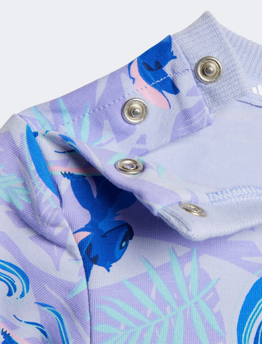 adidas Disney Lilo&Stich Bebek Mor Şort Takımı adidas Disney Lilo&Stich Bebek Mor Şort Takımı