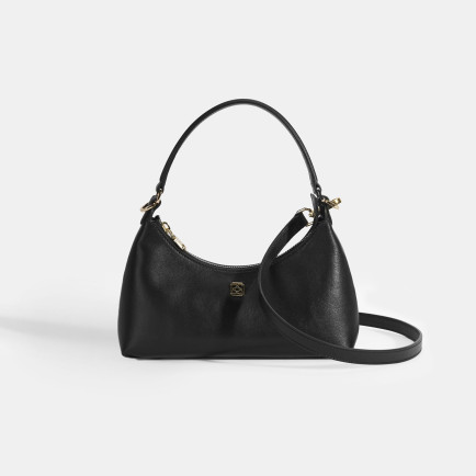 Kadın Siyah Omuz Askılı Mini Deri El Çantası