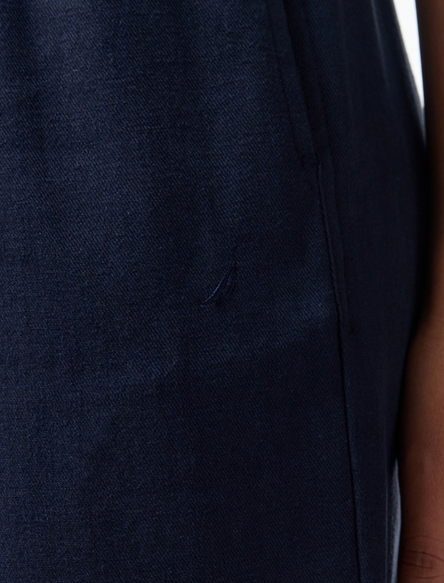 Nautica Kadın Lacivert Regular Fit Keten Karışımlı Pantolon Nautica Kadın Lacivert Regular Fit Keten Karışımlı Pantolon
