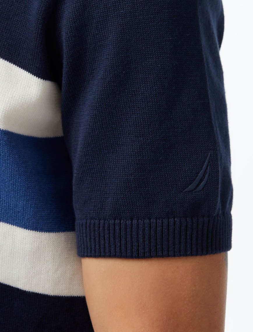 Nautica Erkek Lacivert Classic Fit Çizgili Triko Nautica Erkek Lacivert Classic Fit Çizgili Triko
