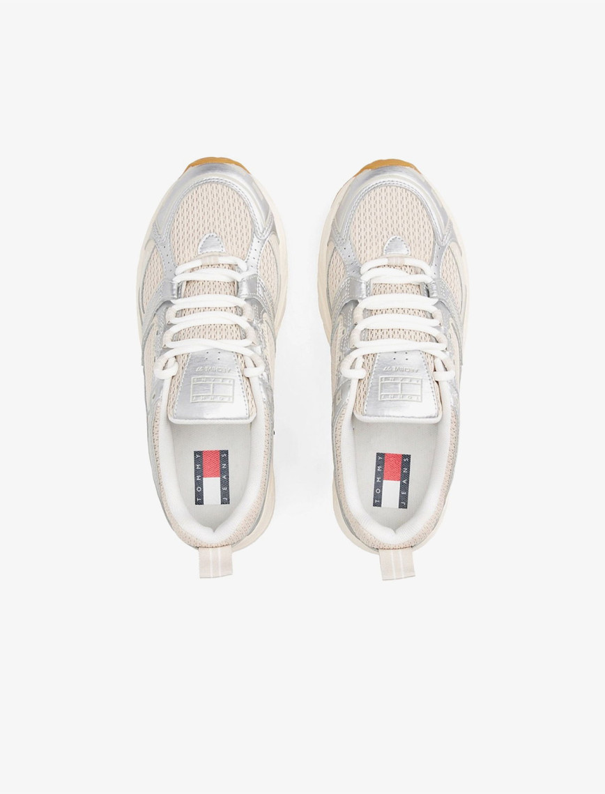 Tommy Hilfiger Archieve 97 Metallic Kadın Bej Sneaker Tommy Hilfiger Archieve 97 Metallic Kadın Bej Sneaker