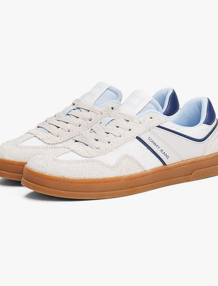 Tommy Hilfiger The Greenwich Mix Media Kadın Gri Spor Ayakkabı