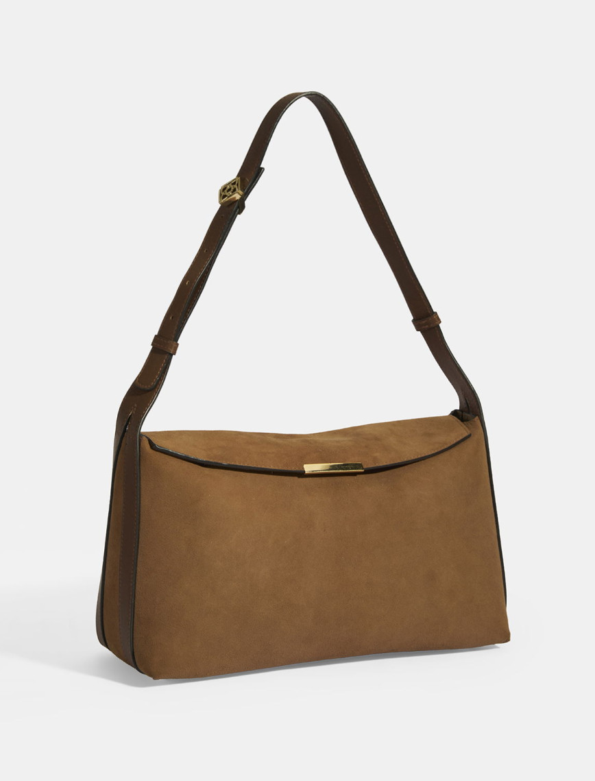 Kadın Taba Süet Omuz Çantası Kadın Taba Süet Omuz Çantası