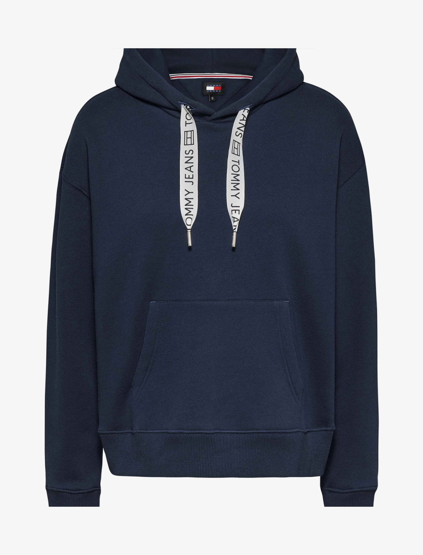 Tommy Jeans Logo Drawcord Kadın Mavi Sweatshirt Tommy Jeans Logo Drawcord Kadın Mavi Sweatshirt