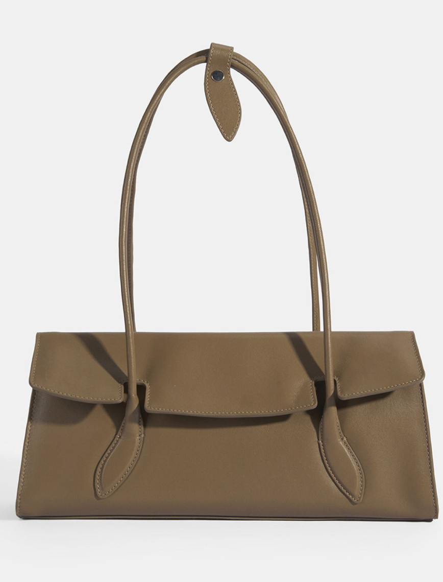 Kadın Kahve Yaprak Detaylı Deri Omuz Çantası Kadın Kahve Yaprak Detaylı Deri Omuz Çantası