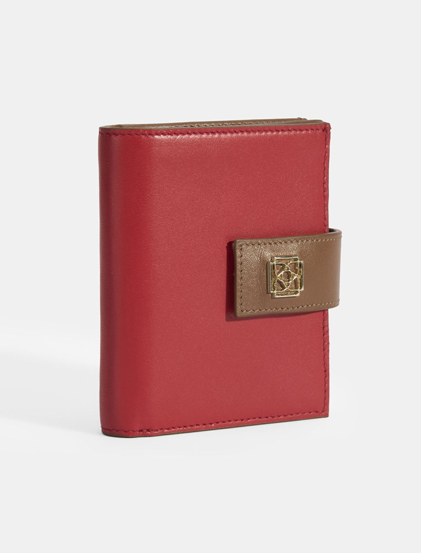 Kadın Kırmızı / Kahve Deri Cüzdan Kadın Kırmızı / Kahve Deri Cüzdan