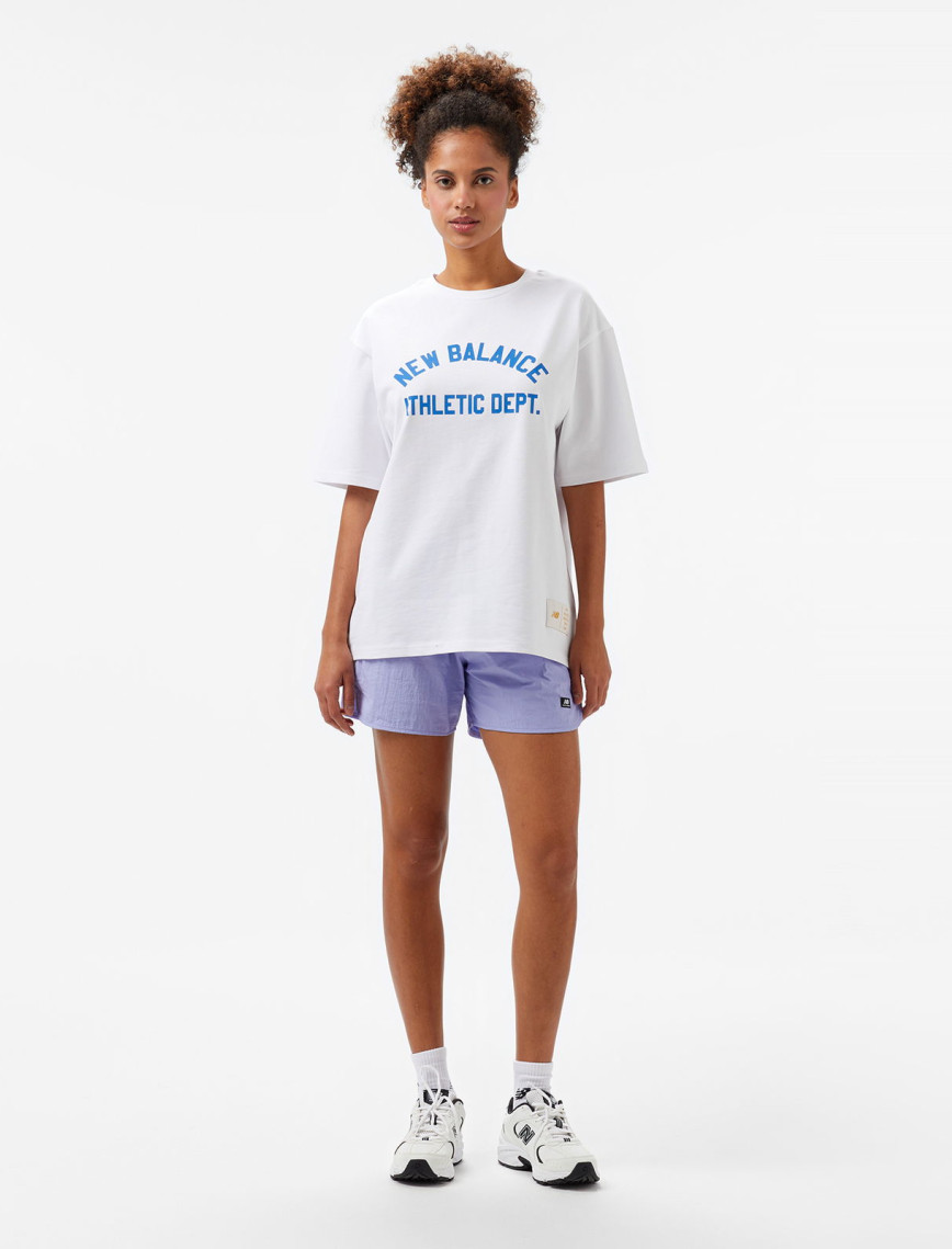 New Balance Lifestyle Erkek Beyaz T-Shirt New Balance Lifestyle Erkek Beyaz T-Shirt