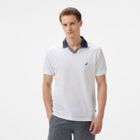 Nautica Erkek Beyaz Classic Fit Polo