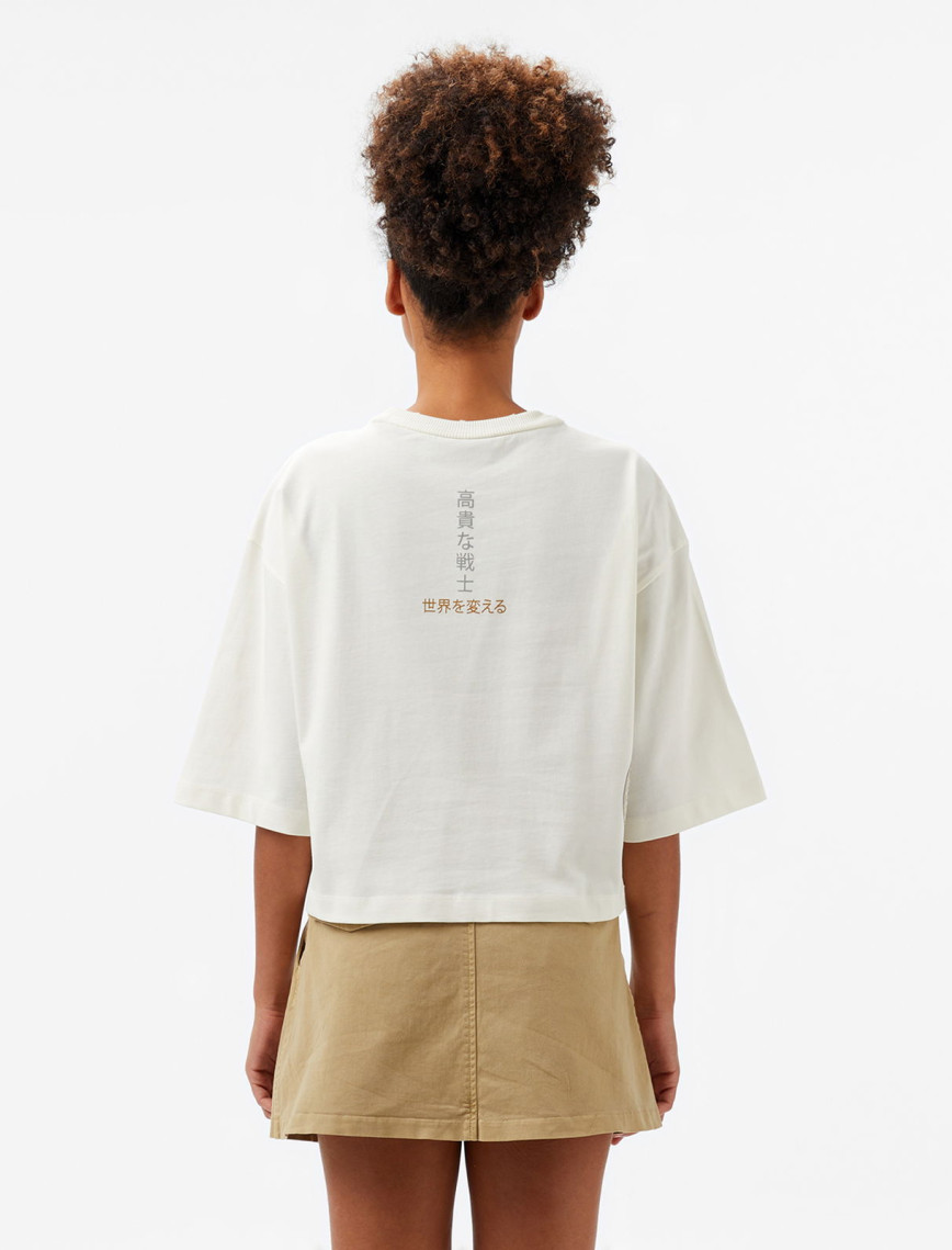 UNITED4 Kadın Krem T-Shirt UNITED4 Kadın Krem T-Shirt