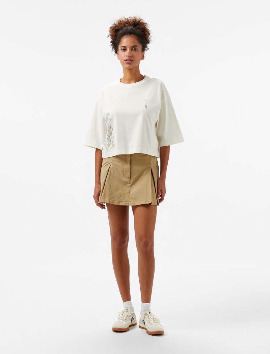 UNITED4 Kadın Krem T-Shirt UNITED4 Kadın Krem T-Shirt