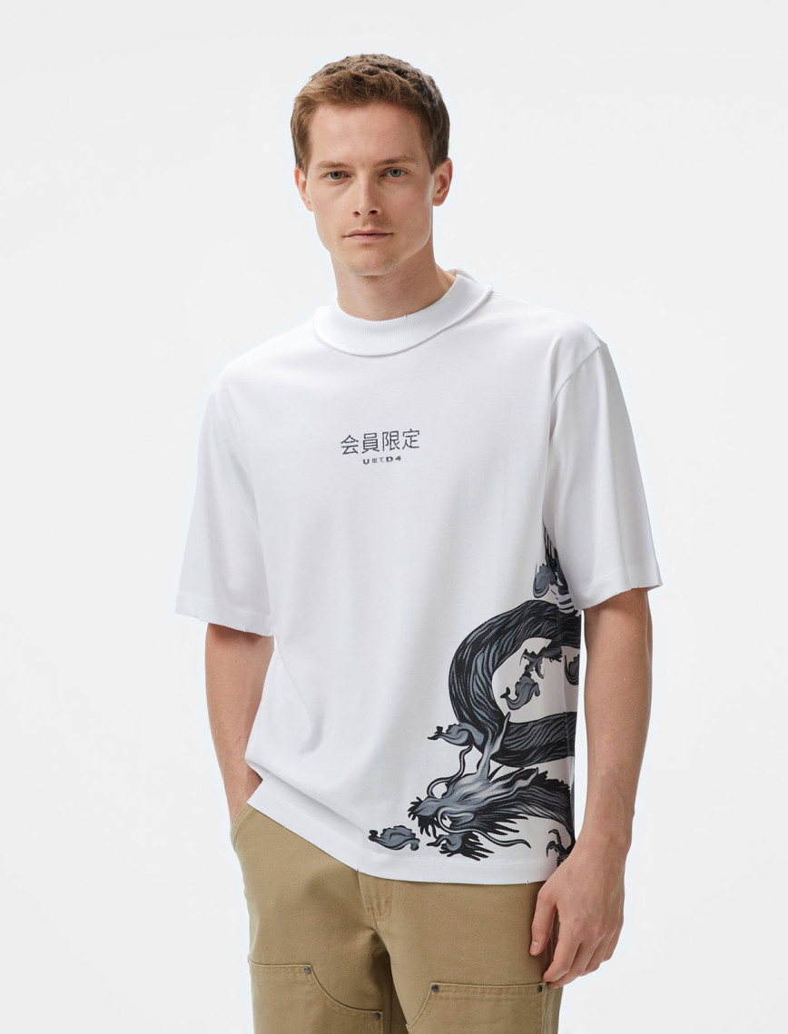 UNITED4 Erkek Beyaz T-Shirt UNITED4 Erkek Beyaz T-Shirt