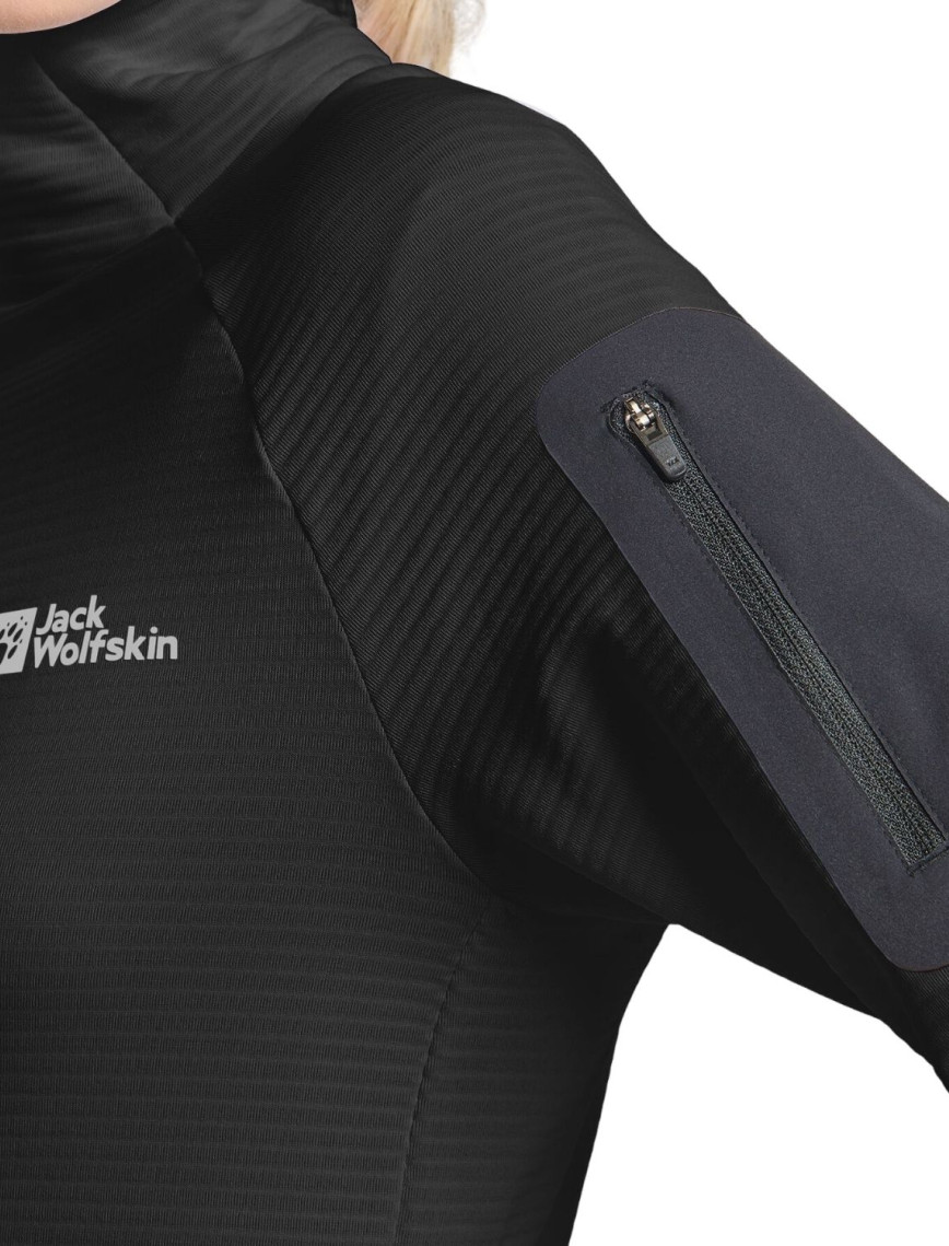 Jack Wolfskin Prelight Fz Kadın Siyah Polar Ceket Jack Wolfskin Prelight Fz Kadın Siyah Polar Ceket