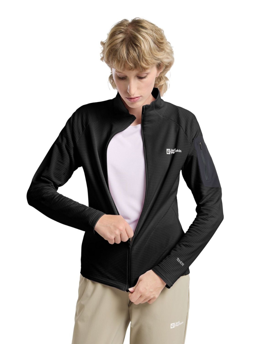 Jack Wolfskin Prelight Fz Kadın Siyah Polar Ceket Jack Wolfskin Prelight Fz Kadın Siyah Polar Ceket