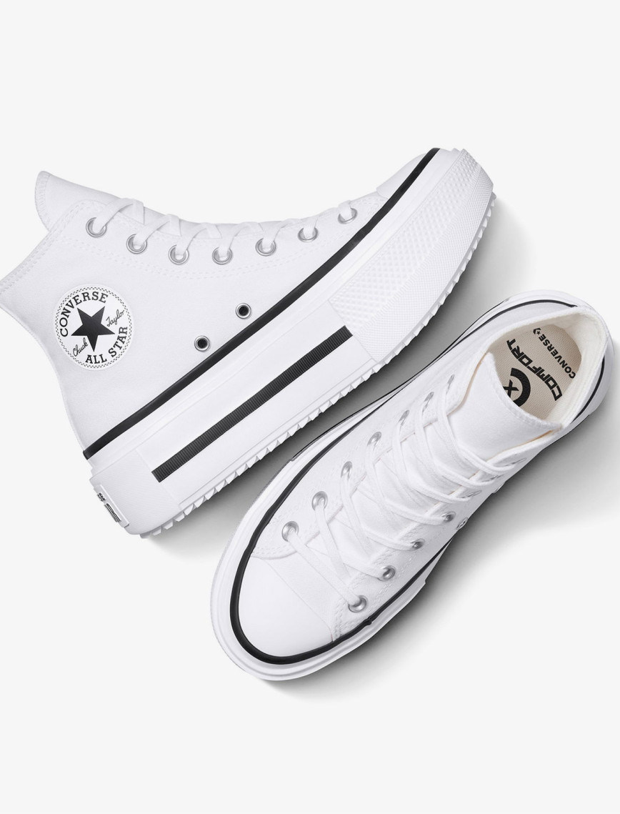 Converse Chuck Taylor All Star Lift Double Stack Unisex Beyaz Sneaker