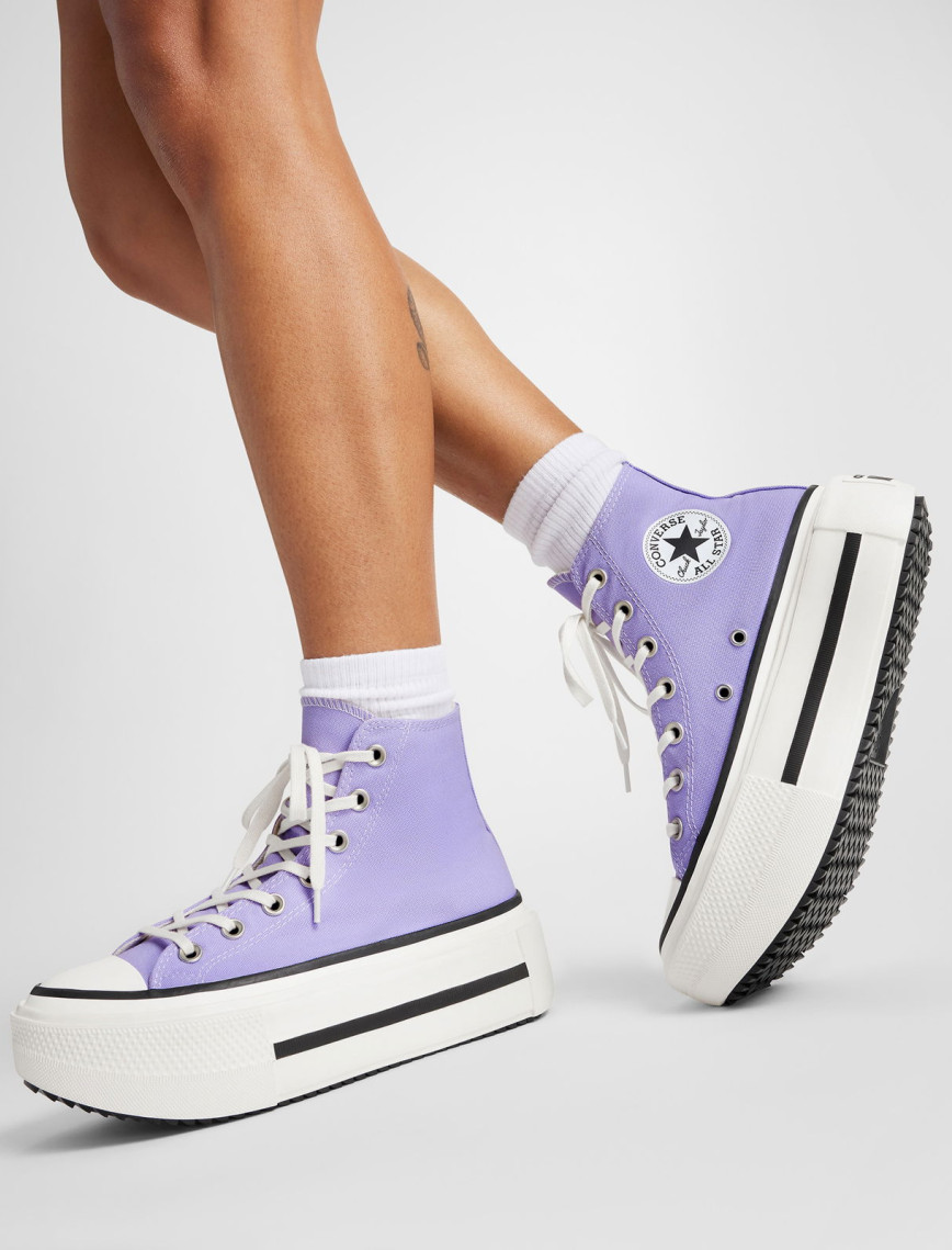 Converse Chuck Taylor All Star Lift Double Stack Unisex Mor Sneaker Converse Chuck Taylor All Star Lift Double Stack Unisex Mor Sneaker
