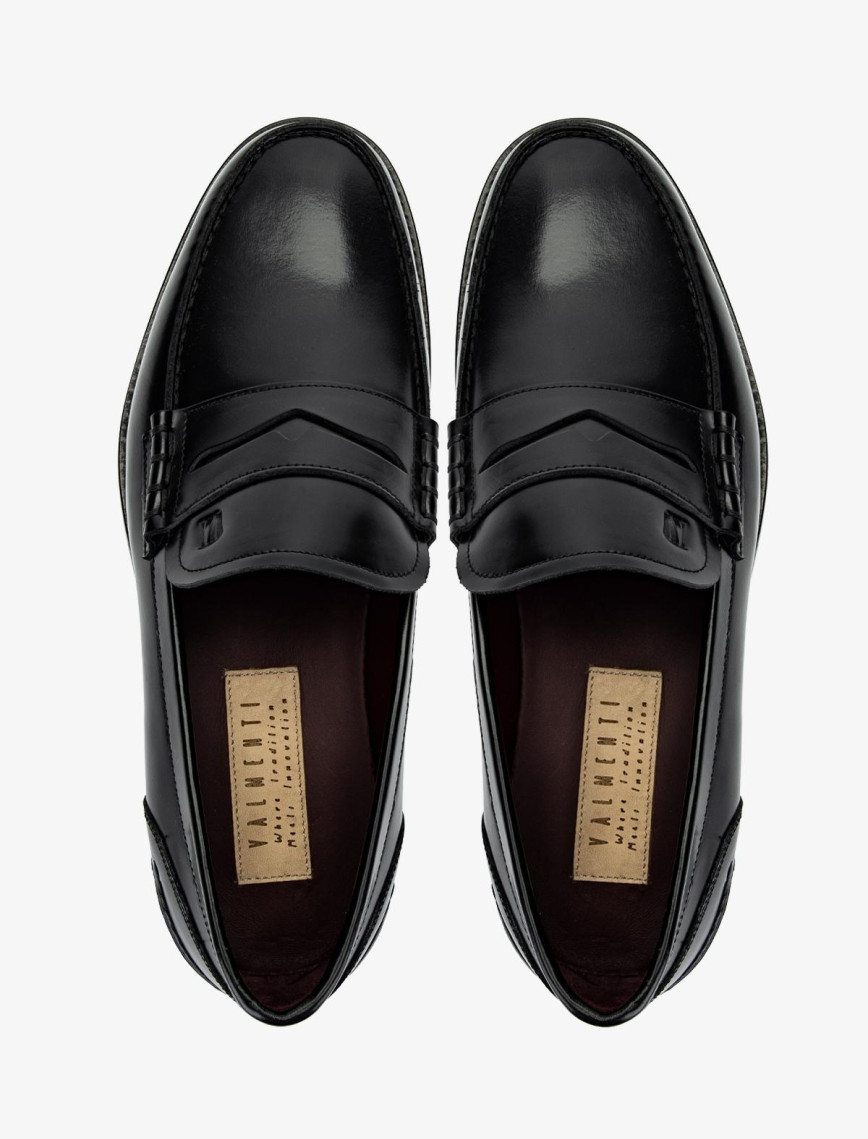 Valmenti Erkek Hakiki Deri Siyah Açma Klasik Ayakkabı
