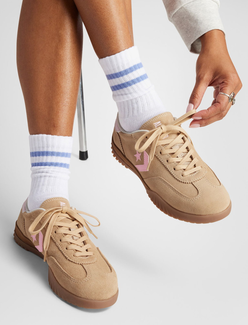 Converse Run Star Trainer Suede Bej Yeşil Sneaker Converse Run Star Trainer Suede Bej Yeşil Sneaker