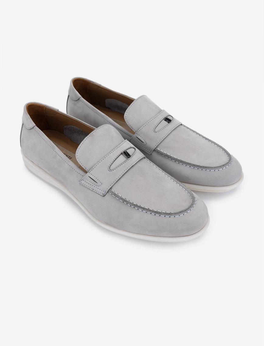 Valmenti Erkek Hakiki Deri Gri Nubuk Loafer Ayakkabı Valmenti Erkek Hakiki Deri Gri Nubuk Loafer Ayakkabı