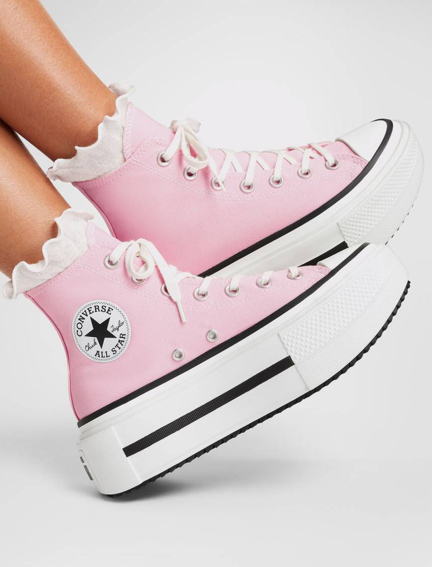 Converse Chuck Taylor All Star Lift Double Stack Unisex Pembe Sneaker Converse Chuck Taylor All Star Lift Double Stack Unisex Pembe Sneaker