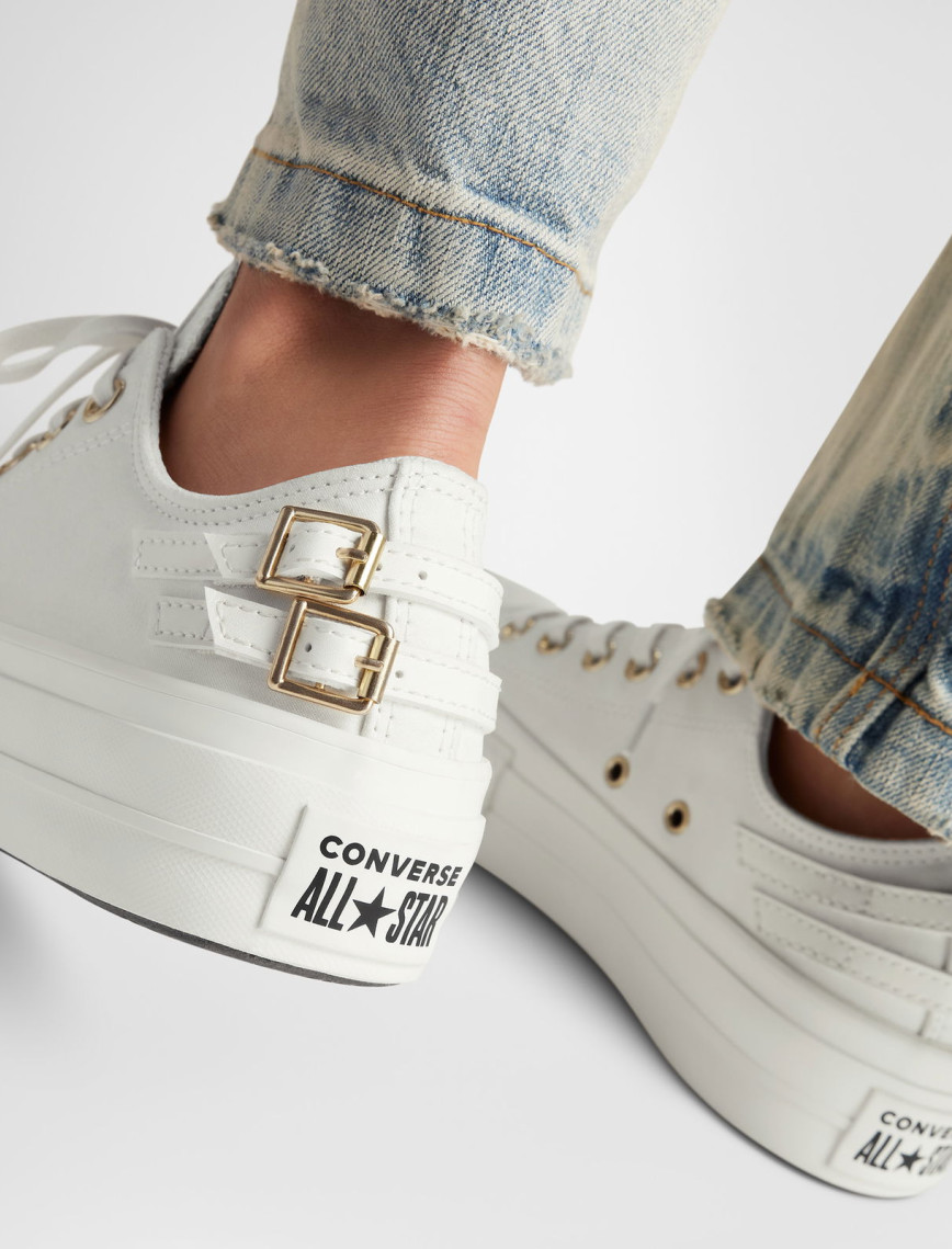 Converse Chuck Taylor All Star Lift Platform Buckle Unisex Siyah Sneaker Converse Chuck Taylor All Star Lift Platform Buckle Unisex Siyah Sneaker