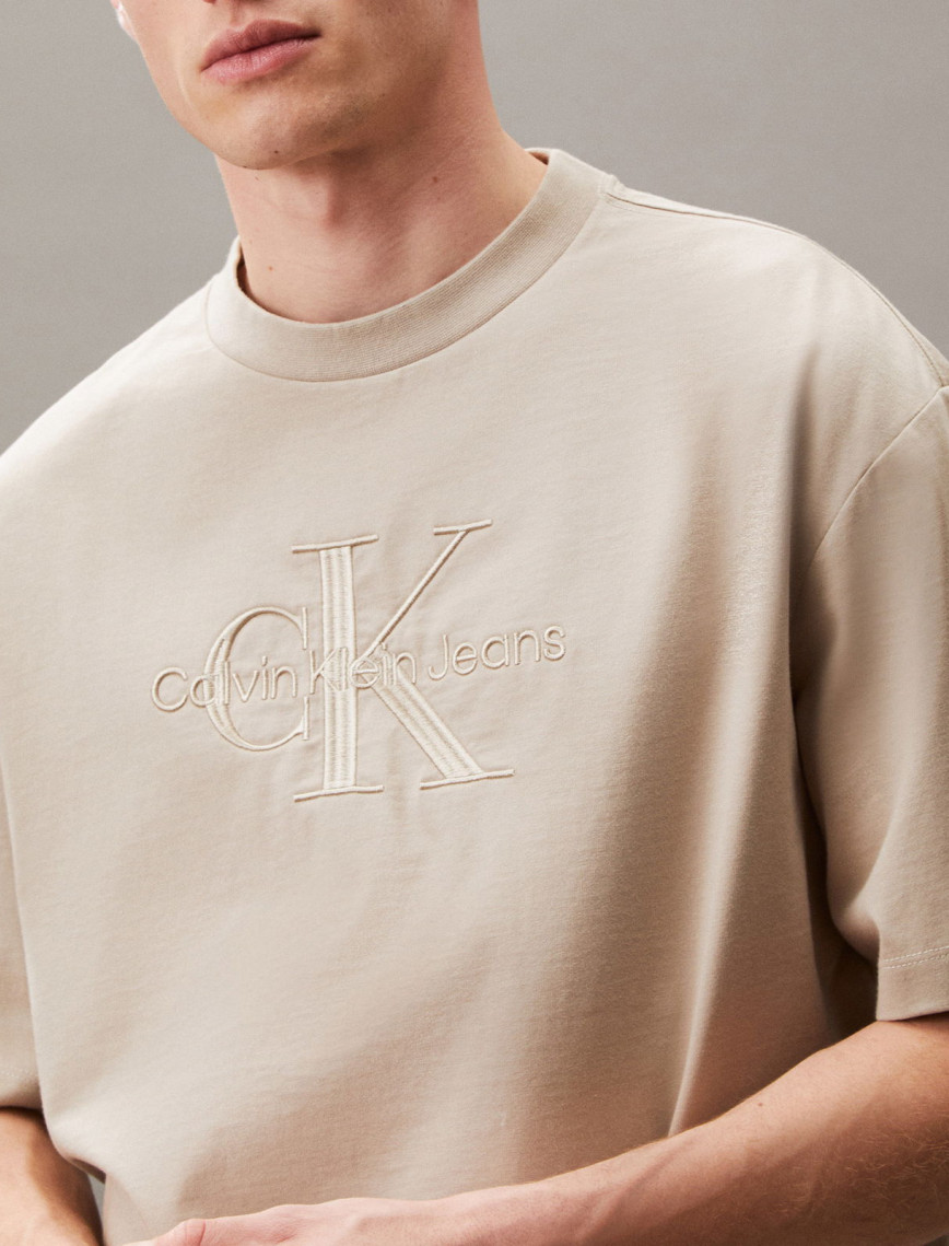 Calvin Klein Low Erkek Bej T-Shirt Calvin Klein Low Erkek Bej T-Shirt
