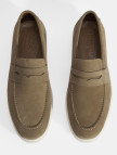Erkek Bej Slip-On Süet Loafer Erkek Bej Slip-On Süet Loafer