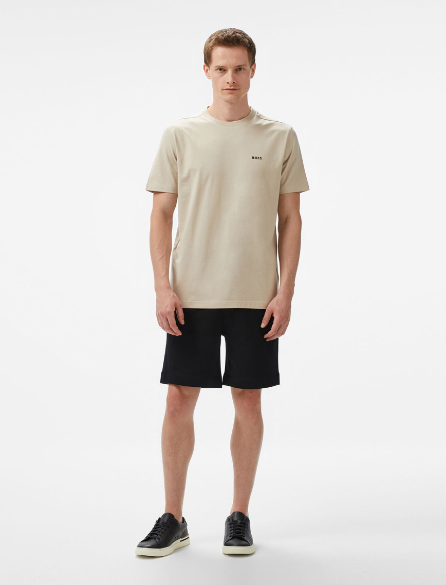 Boss Tee Erkek Bej T-Shirt Boss Tee Erkek Bej T-Shirt