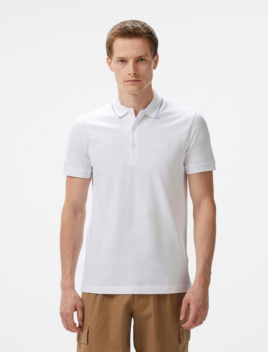 Boss Paule Erkek Beyaz Polo Boss Paule Erkek Beyaz Polo