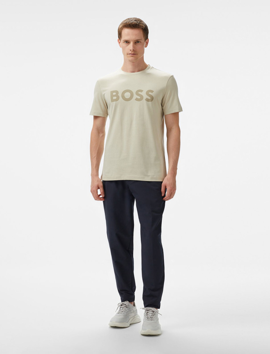 Boss Thinking Erkek Bej T-Shirt Boss Thinking Erkek Bej T-Shirt