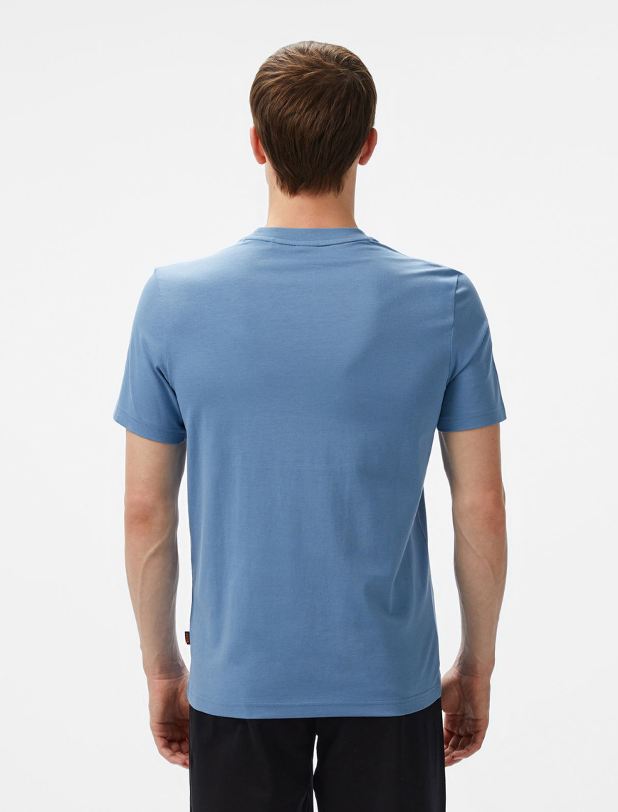 Boss Logo Erkek Mavi T-Shirt Boss Logo Erkek Mavi T-Shirt