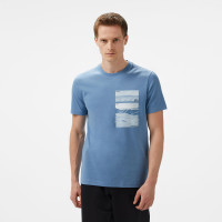 Boss Logo Erkek Mavi T-Shirt Boss Logo Erkek Mavi T-Shirt