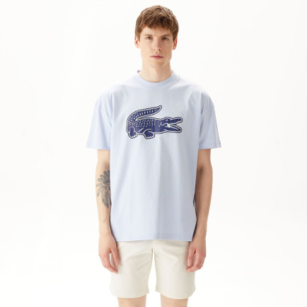 Lacoste Erkek Relaxed Fit Bisiklet Yaka Baskılı Beyaz T-Shirt Lacoste Erkek Relaxed Fit Bisiklet Yaka Baskılı Beyaz T-Shirt