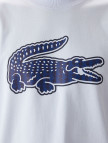 Lacoste Erkek Relaxed Fit Bisiklet Yaka Baskılı Beyaz T-Shirt