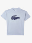 Lacoste Erkek Relaxed Fit Bisiklet Yaka Baskılı Beyaz T-Shirt