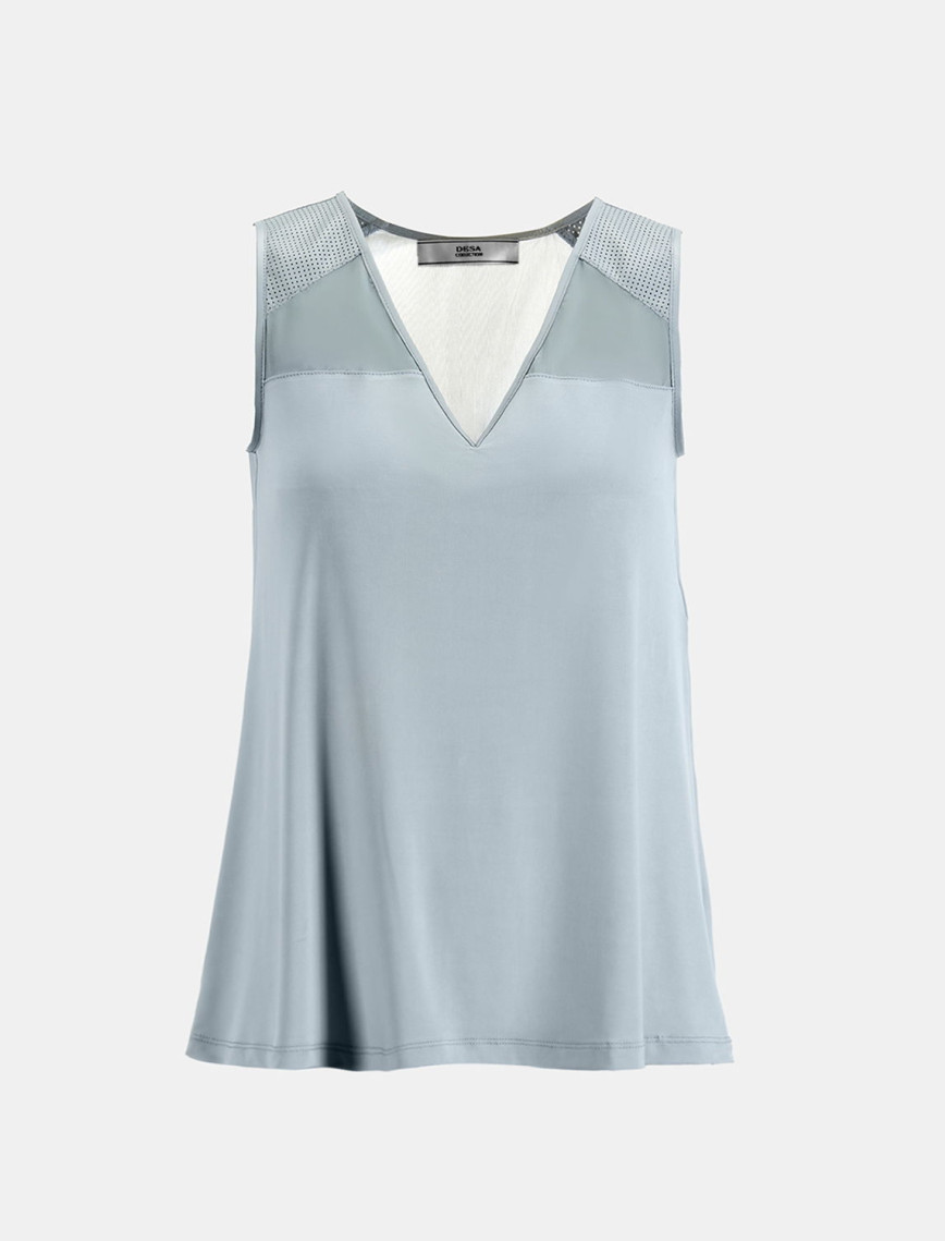 Kadın Beyaz Deri Detaylı Perforeli Bluz