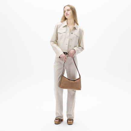 Kadın Pudra Süet Pantolon Kadın Pudra Süet Pantolon