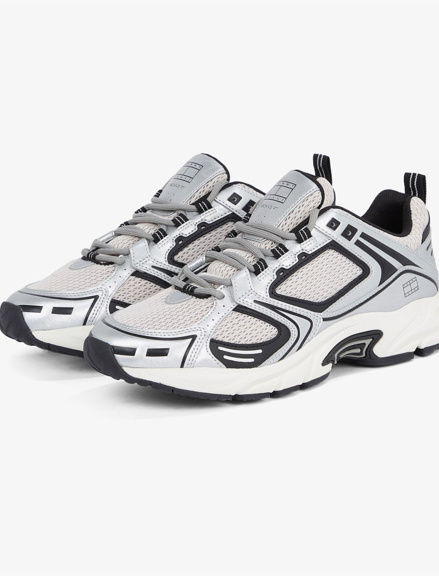 Tommy Hilfiger Archive'97 Metallic Erkek Siyah Sneaker Tommy Hilfiger Archive'97 Metallic Erkek Siyah Sneaker