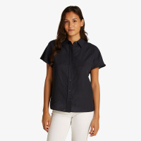 Calvin Klein Linen Blend Kadın Siyah Gömlek Calvin Klein Linen Blend Kadın Siyah Gömlek