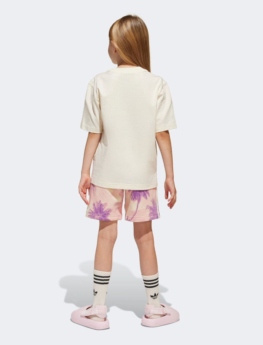 adidas Short Tee Set Çocuk Bej Şort Takım adidas Short Tee Set Çocuk Bej Şort Takım
