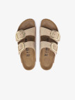Birkenstock Arizona Big Buckle Nubuk Kadın Krem Terlik