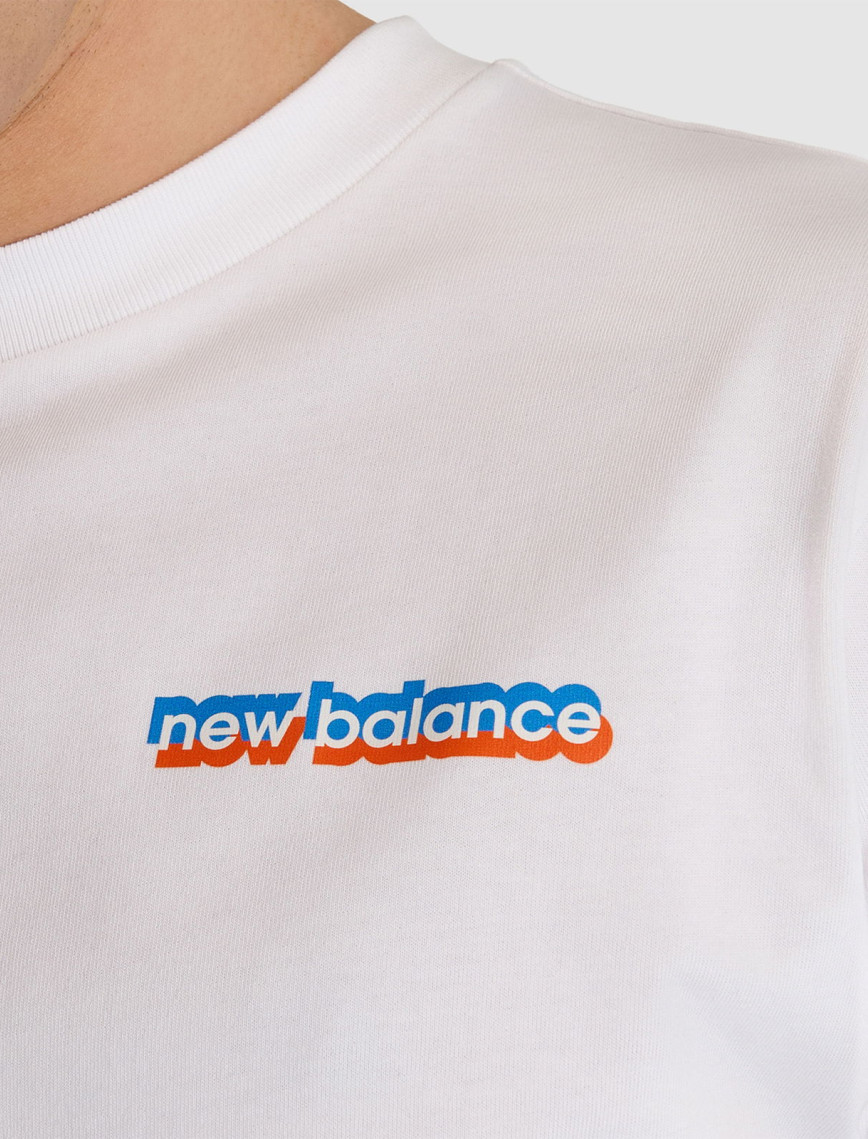 New Balance Erkek Beyaz T-Shirt New Balance Erkek Beyaz T-Shirt