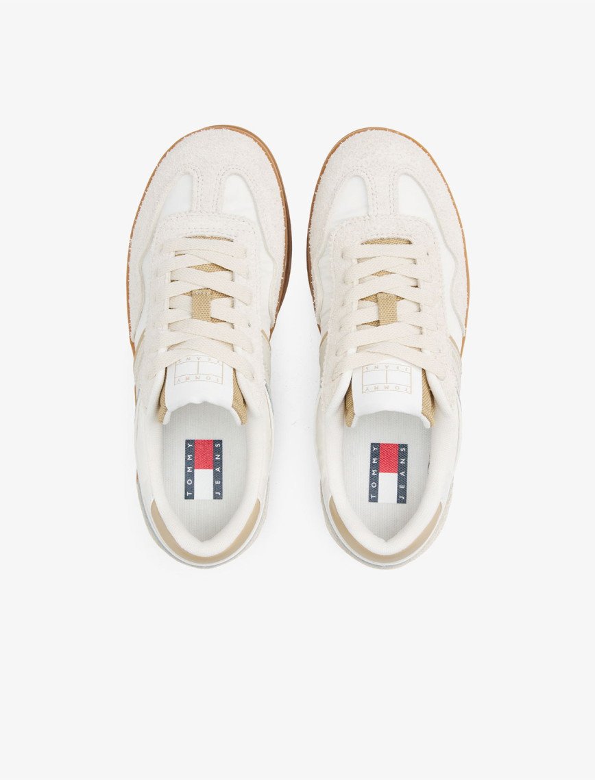 Tommy Hilfiger Greenwich Mix Media Kadın Bej Spor Ayakkabı