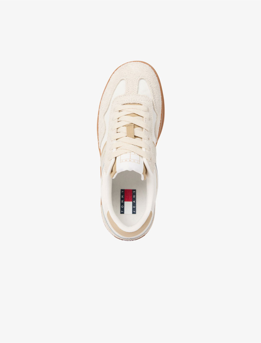 Tommy Hilfiger Greenwich Mix Media Kadın Bej Spor Ayakkabı