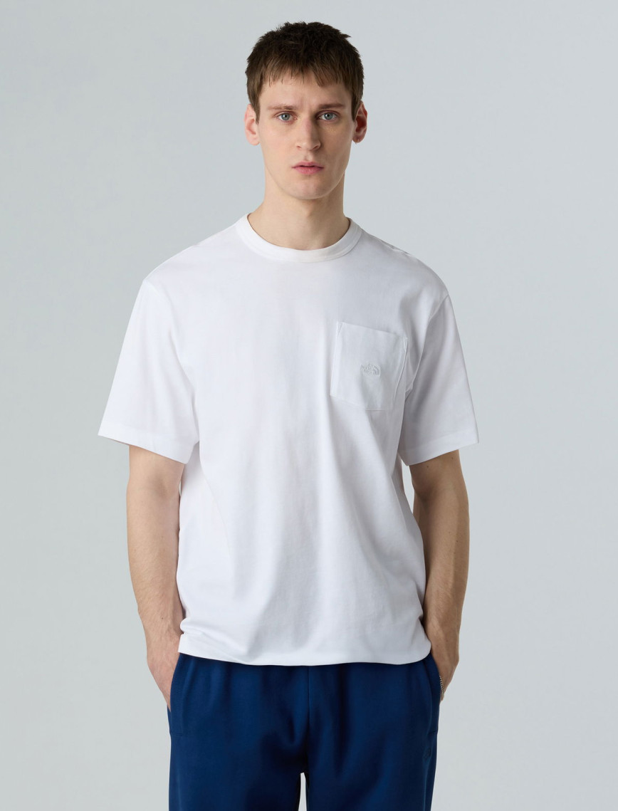 The North Face Dome Relaxed Pocket Erkek Beyaz T-Shirt