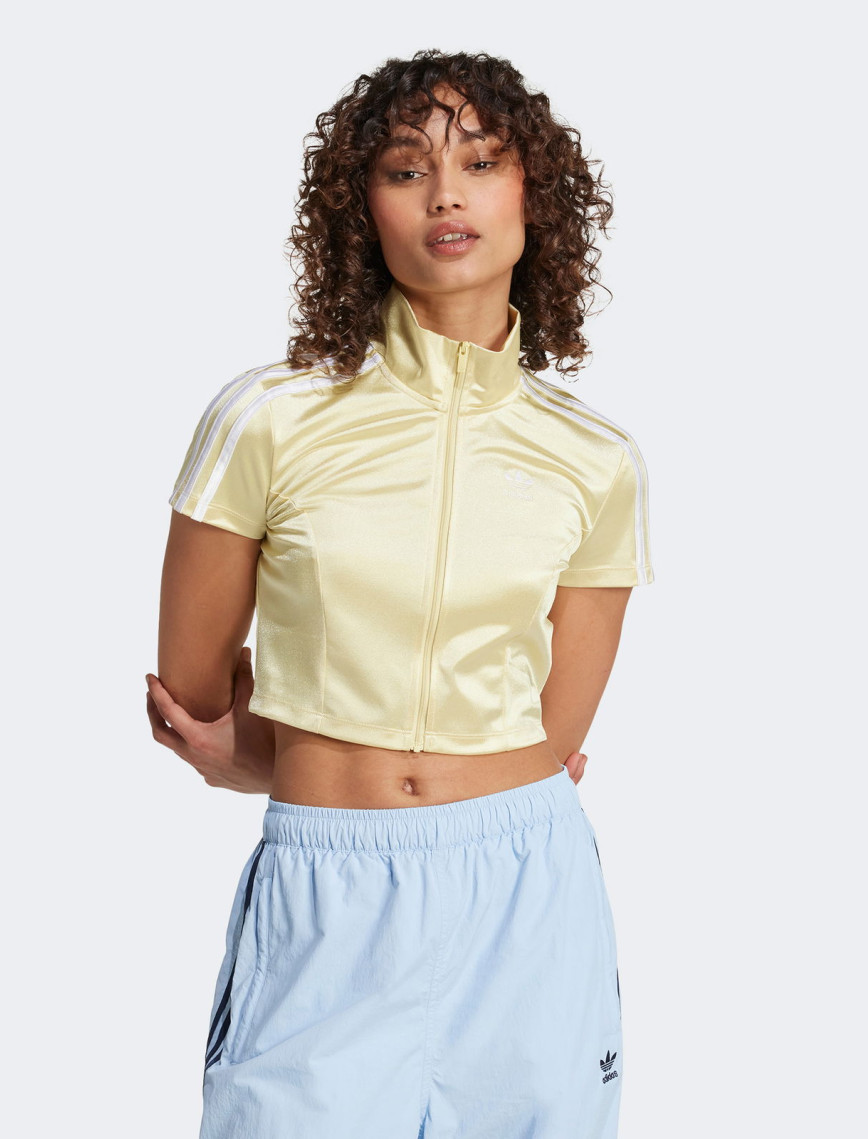 adidas Originals Full Zipped Kadın Sarı Crop Üst adidas Originals Full Zipped Kadın Sarı Crop Üst